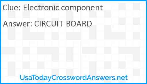 Electronic component Answer