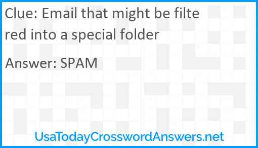 Email that might be filtered into a special folder Answer