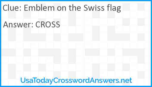 Emblem on the Swiss flag Answer