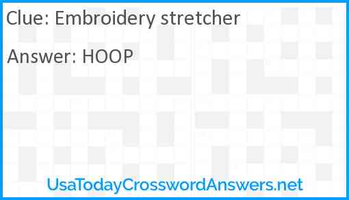 Embroidery stretcher Answer