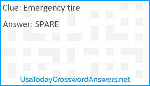 Emergency tire Answer