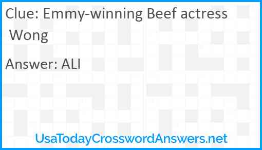 Emmy-winning Beef actress Wong Answer