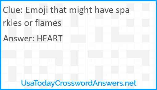 Emoji that might have sparkles or flames Answer