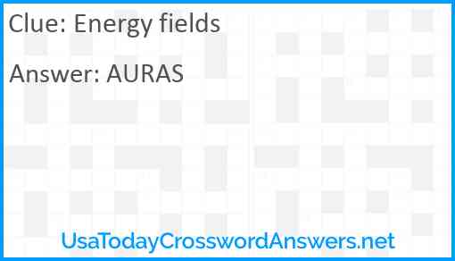 Energy fields Answer