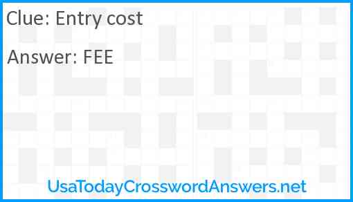 Entry cost Answer