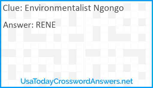 Environmentalist Ngongo Answer