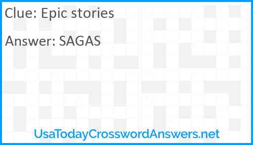 Epic stories Answer