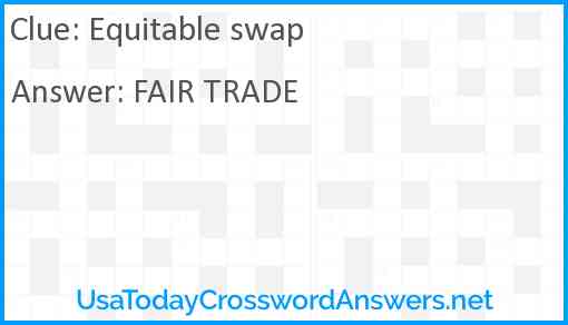 Equitable swap Answer