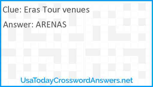 Eras Tour venues Answer