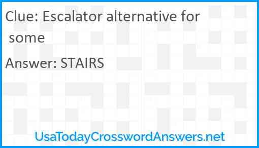 Escalator alternative for some Answer