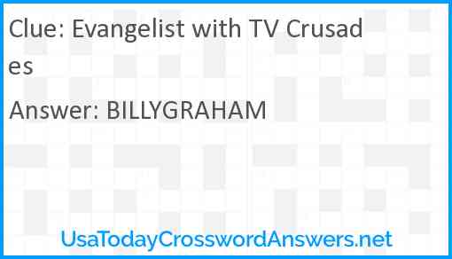 Evangelist with TV Crusades Answer