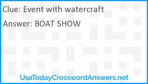 Event with watercraft Answer