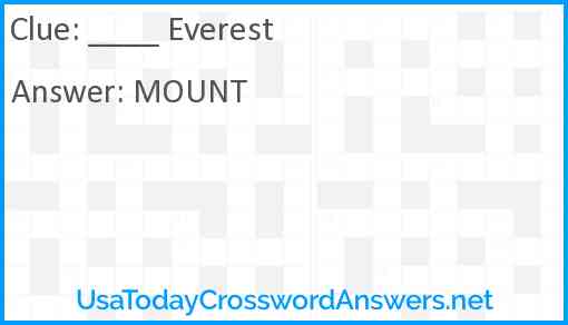 ____ Everest Answer