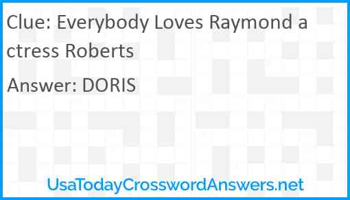 Everybody Loves Raymond actress Roberts Answer