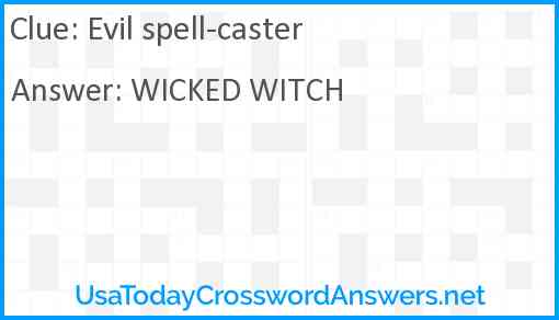 Evil spell-caster Answer