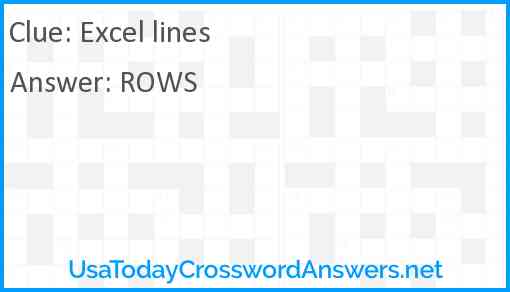 Excel lines Answer