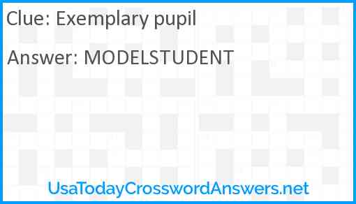 Exemplary pupil Answer