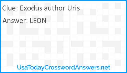 Exodus author Uris Answer