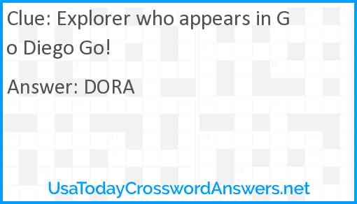 Explorer who appears in Go Diego Go! Answer