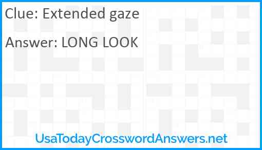 Extended gaze Answer