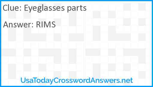 Eyeglasses parts Answer
