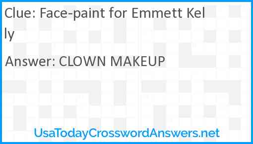 Face-paint for Emmett Kelly Answer