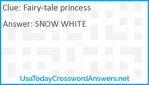 Fairy-tale princess Answer