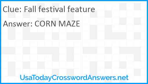 Fall festival feature Answer