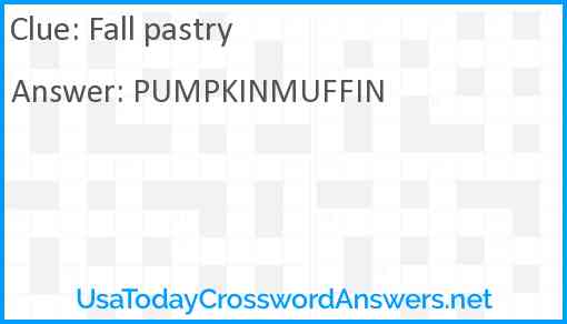 Fall pastry Answer