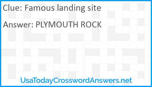 Famous landing site Answer