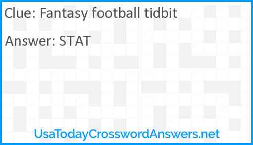 Fantasy football tidbit Answer