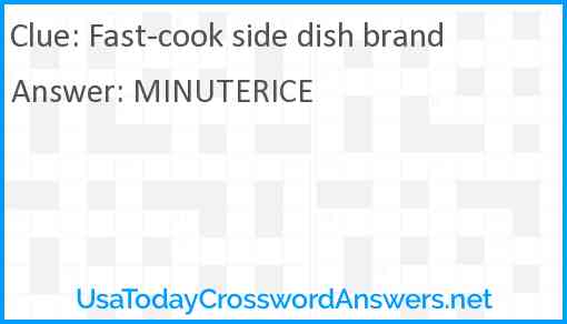 Fast-cook side dish brand Answer
