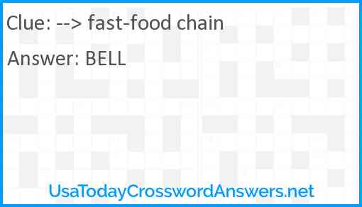 --> fast-food chain Answer