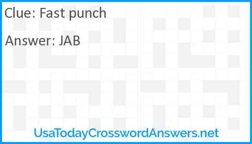 Fast punch Answer