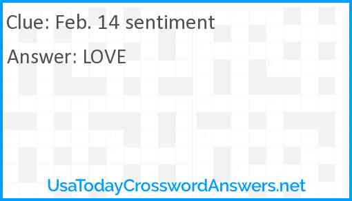 Feb. 14 sentiment Answer