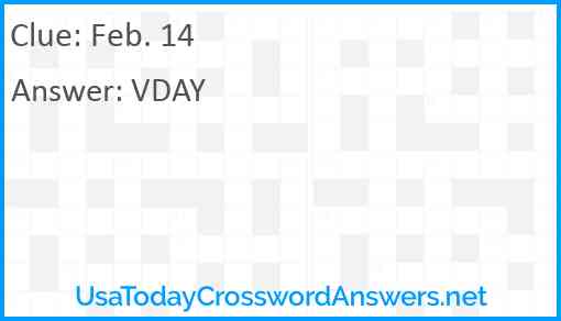 Feb. 14 Answer