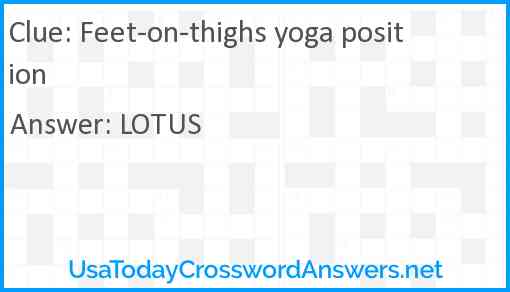 Feet-on-thighs yoga position Answer
