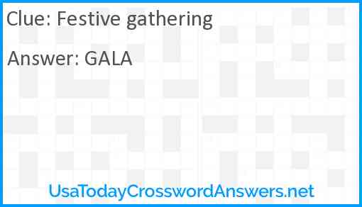 Festive gathering Answer