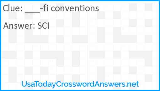 ___-fi conventions Answer