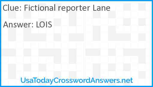 Fictional reporter Lane Answer