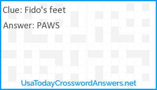 Fido's feet Answer