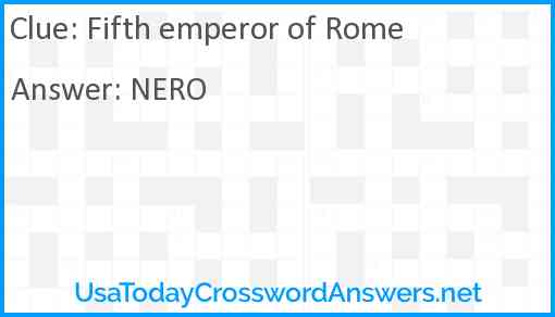 Fifth emperor of Rome Answer