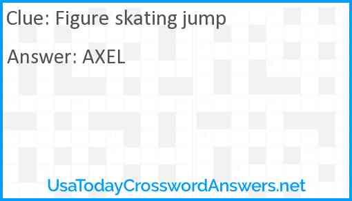 Figure skating jump Answer