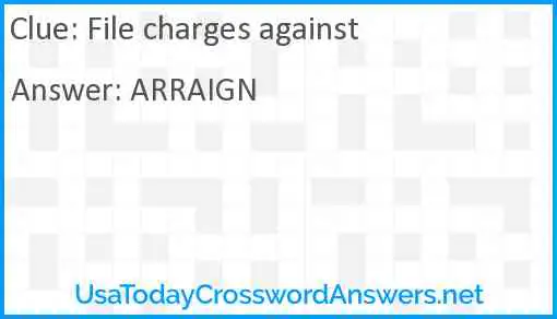 File charges against Answer