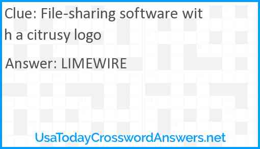 File-sharing software with a citrusy logo Answer
