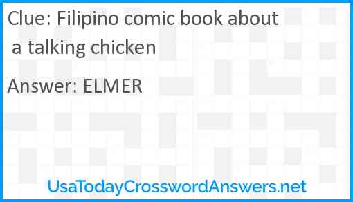 Filipino comic book about a talking chicken Answer
