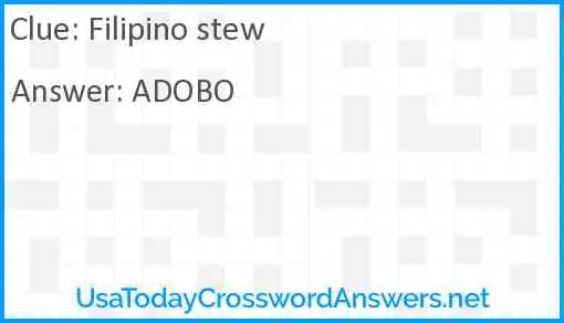 Filipino stew Answer