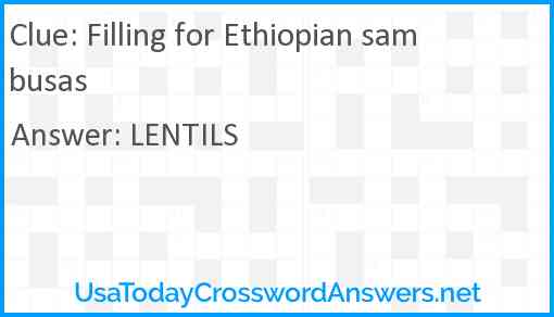 Filling for Ethiopian sambusas Answer