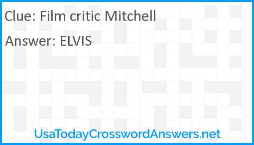 Film critic Mitchell Answer