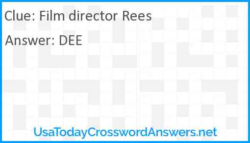 Film director Rees Answer